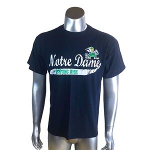 Notre Dame Fighting Irish Men’s Large Navy Blue Crew Neck T Shirt
